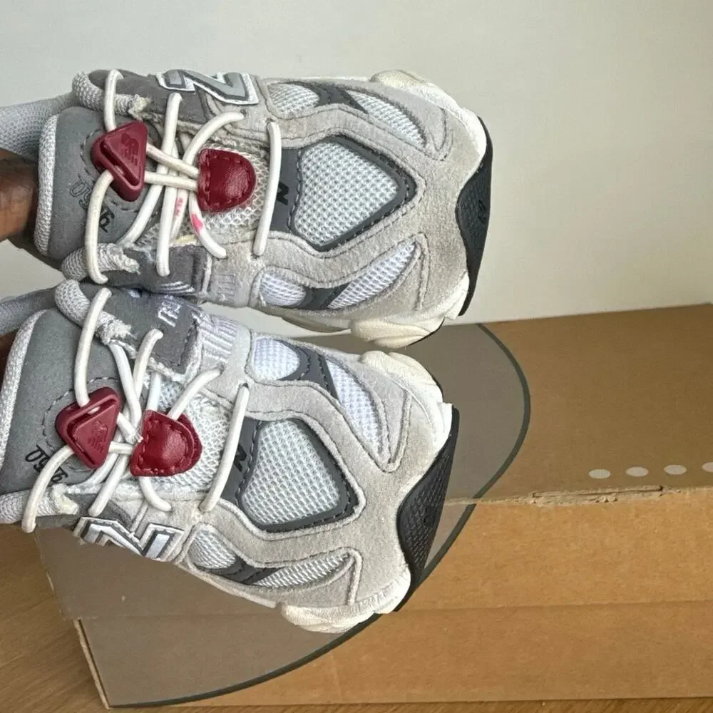 New Balance 9060 Grey/White Toddler Sneakers- SZ 6 C